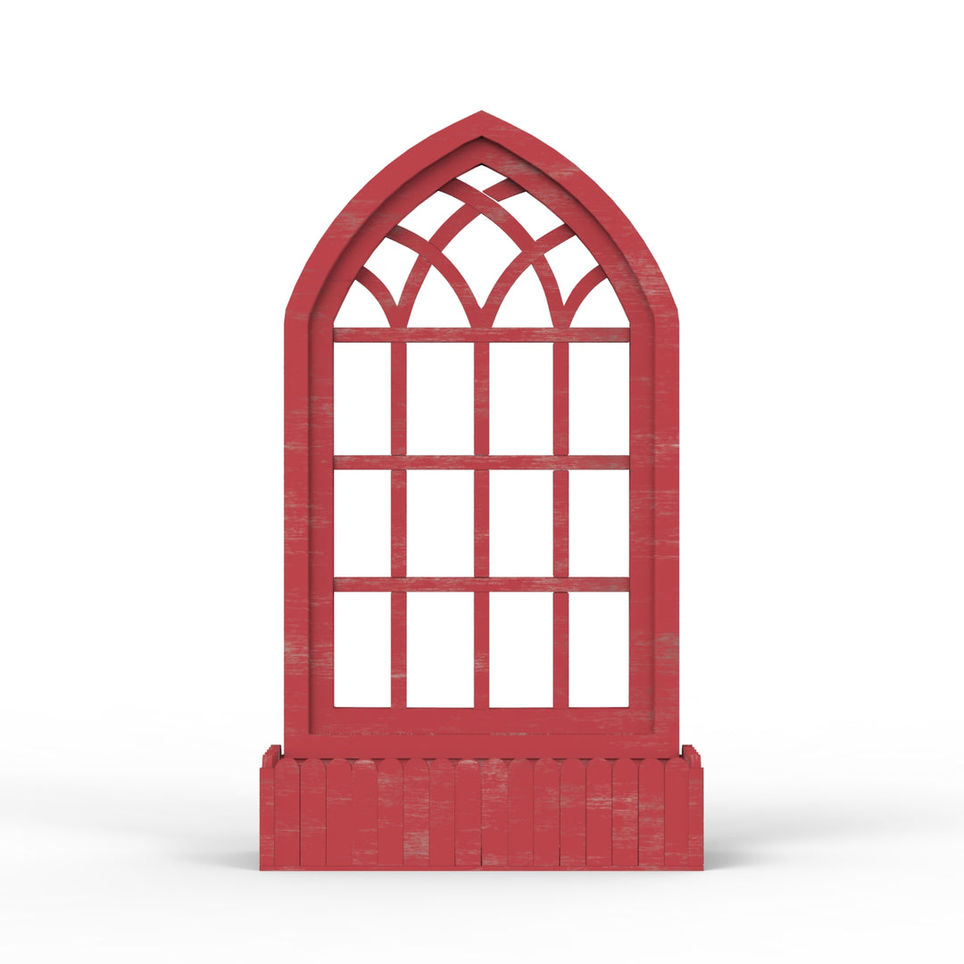Arched Triangle Wooden Basket Frame - Distress Finish