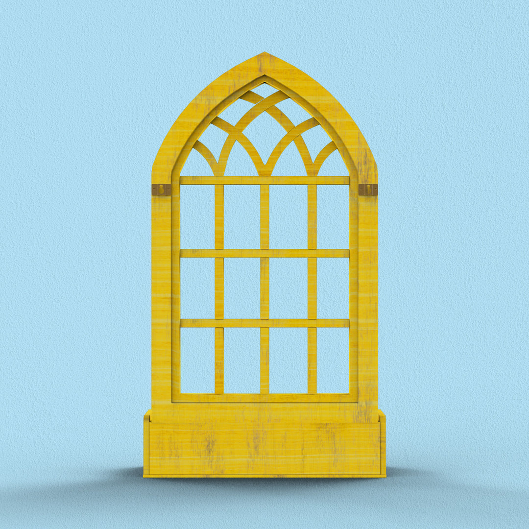 Arched Triangle Wooden Basket Frame - Distress Finish
