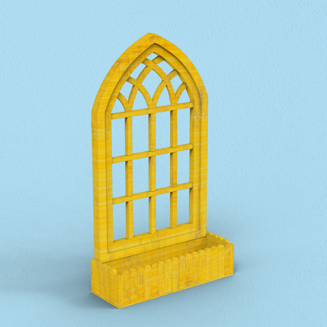 Arched Triangle Wooden Basket Frame - Distress Finish