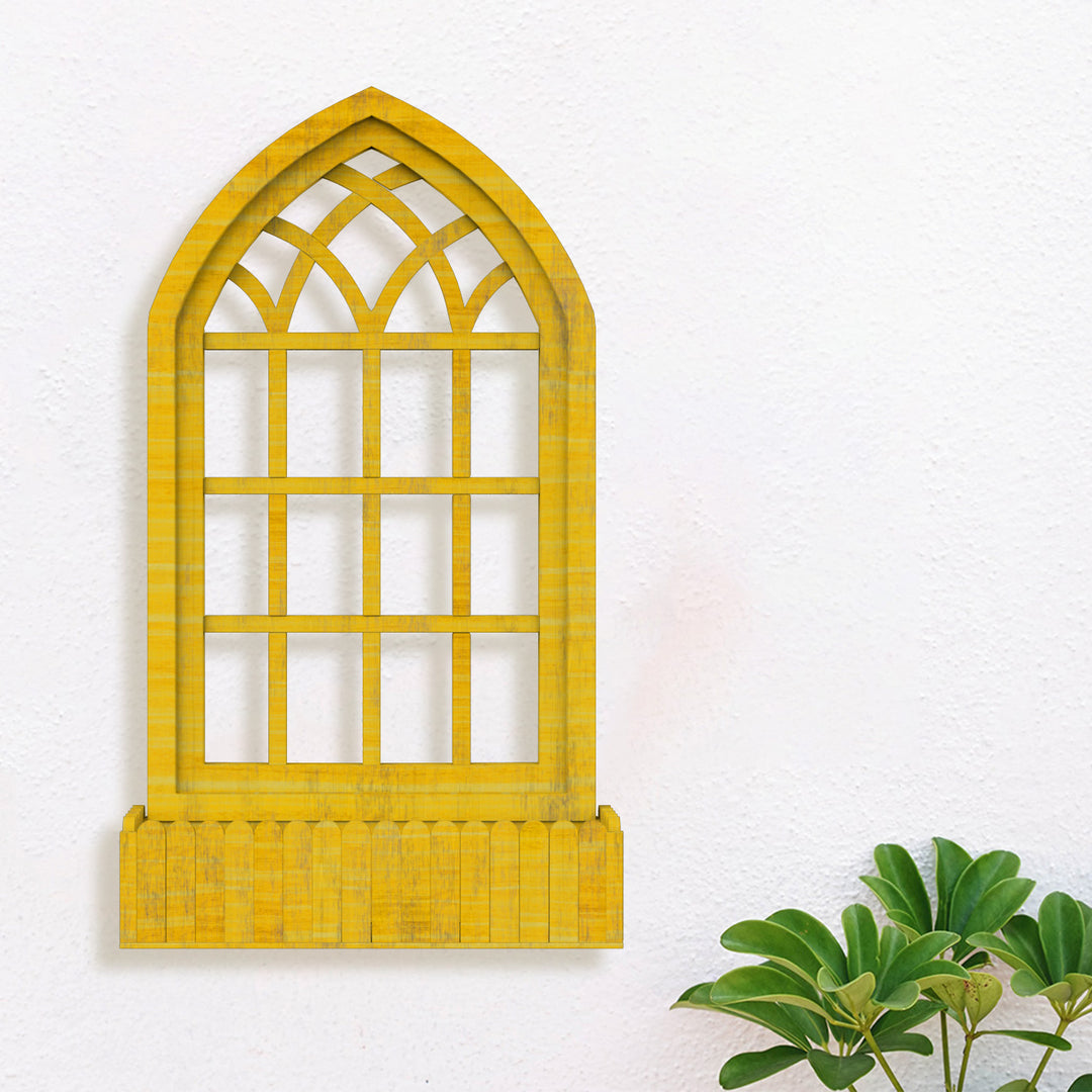 Arched Triangle Wooden Basket Frame - Distress Finish