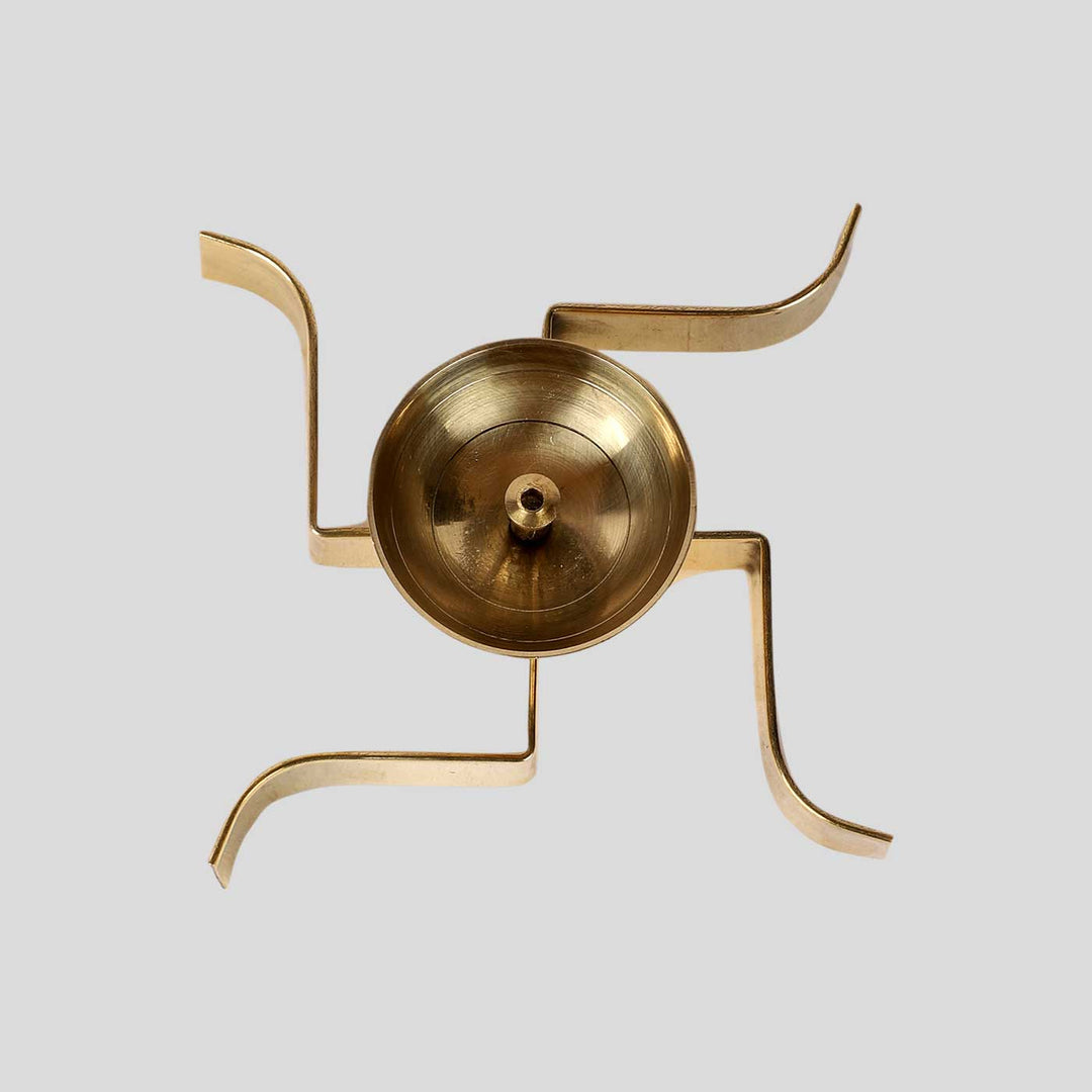 Handmade Sleeping Satiya Brass Oil Lamp / Diya | Set of 2