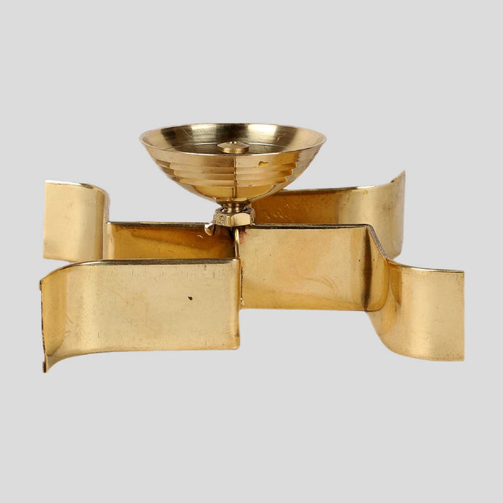 Handmade Sleeping Satiya Brass Oil Lamp / Diya | Set of 2