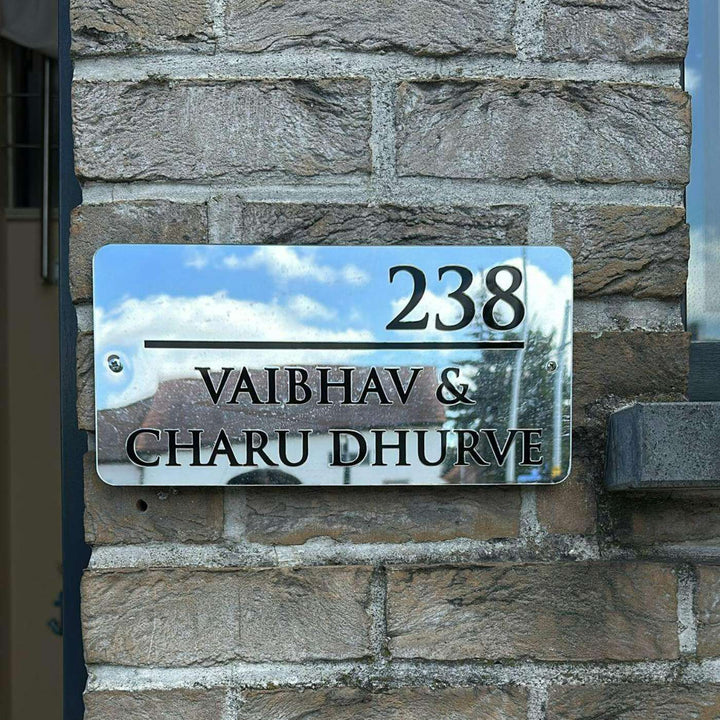 Personalized Splendid Silver Acrylic Name Plate