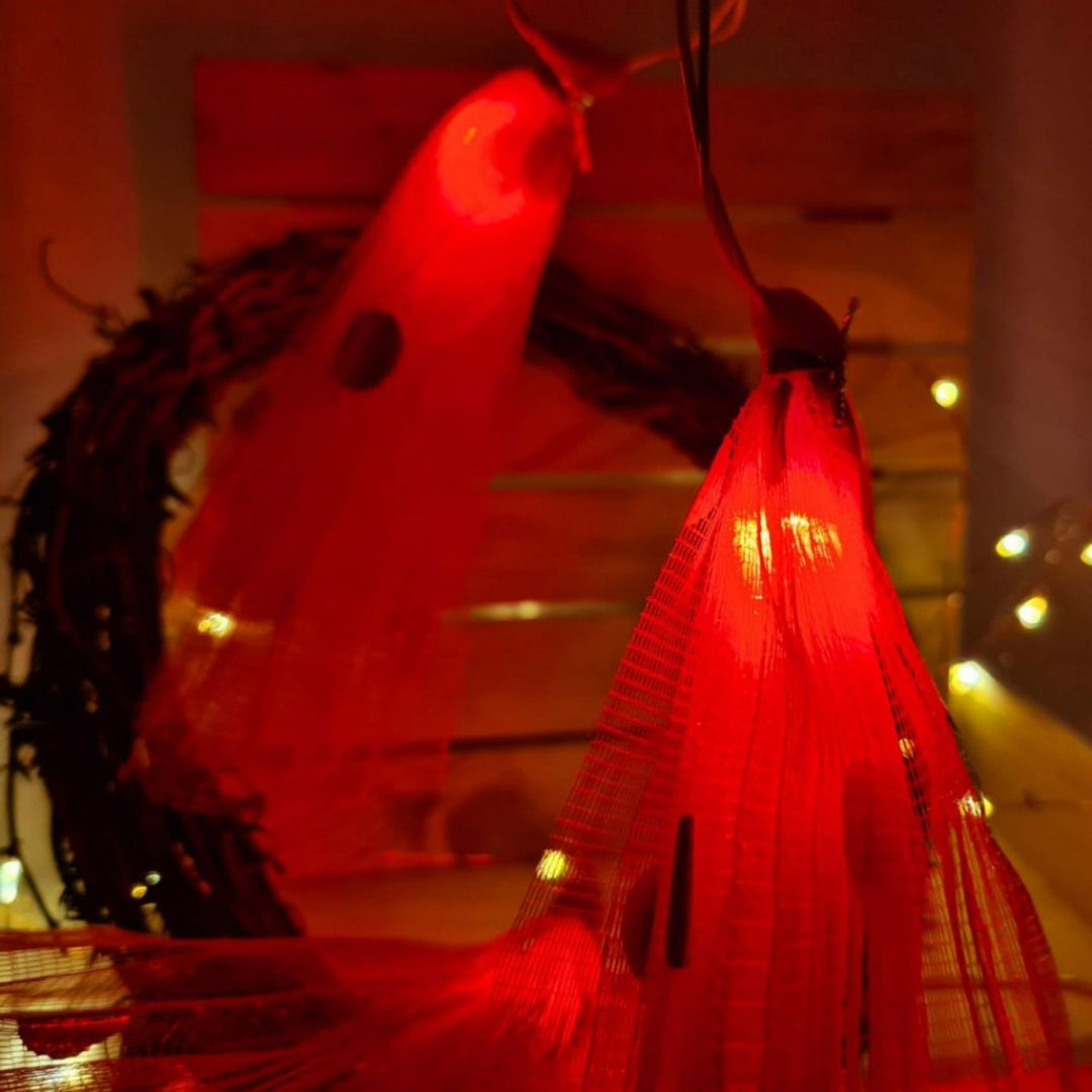 5m, 20 Bulbs | Handcrafted LED Fairy Lights with Fabric Shades