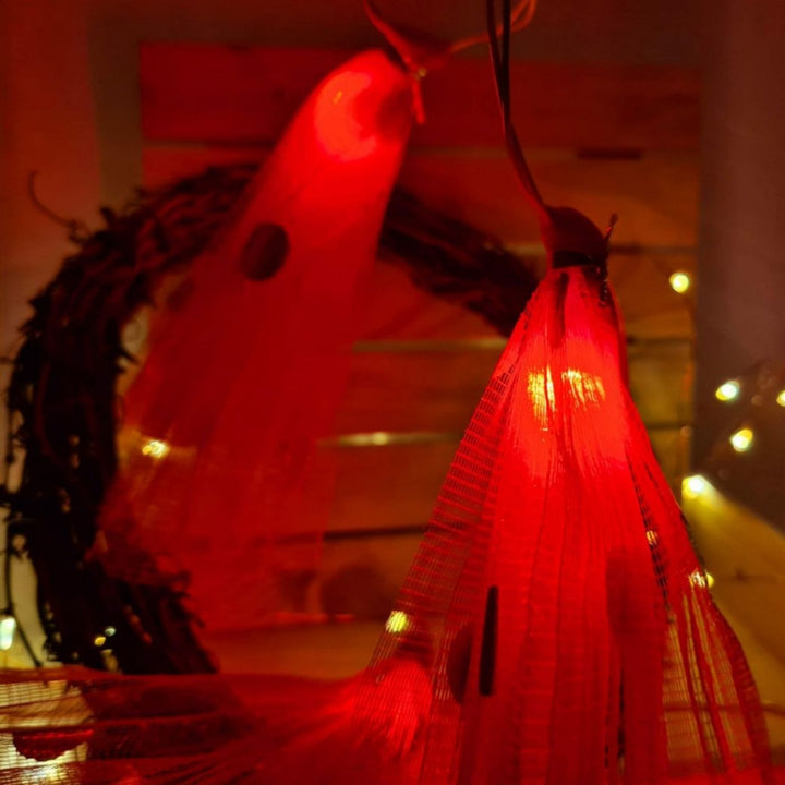 5m, 20 Bulbs | Handcrafted LED Fairy Lights with Fabric Shades