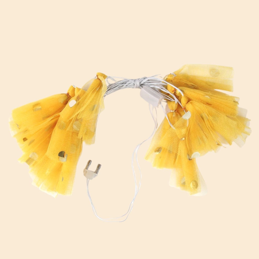 5m, 20 Bulbs | Handcrafted LED Fairy Lights with Fabric Shades