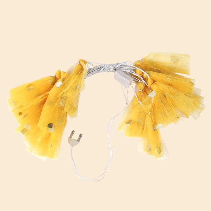 5m, 20 Bulbs | Handcrafted LED Fairy Lights with Fabric Shades