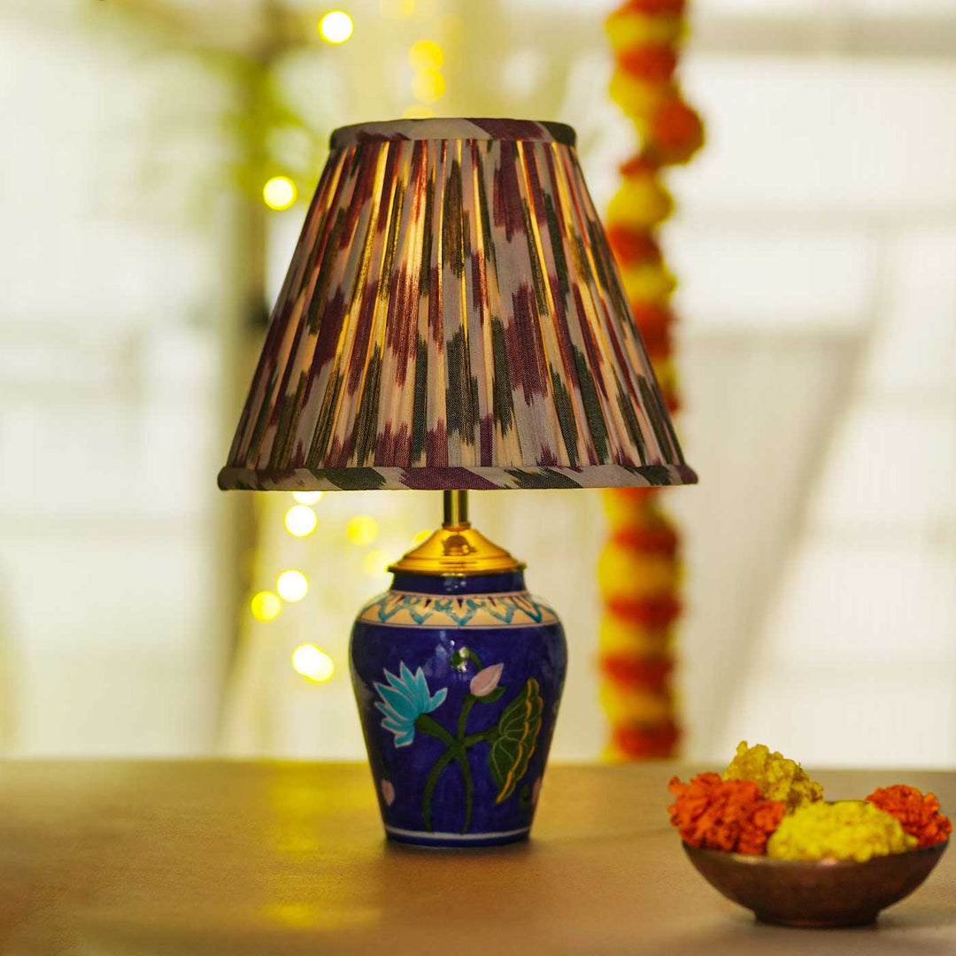 Pink Ikat Pleated Empire Lampshade