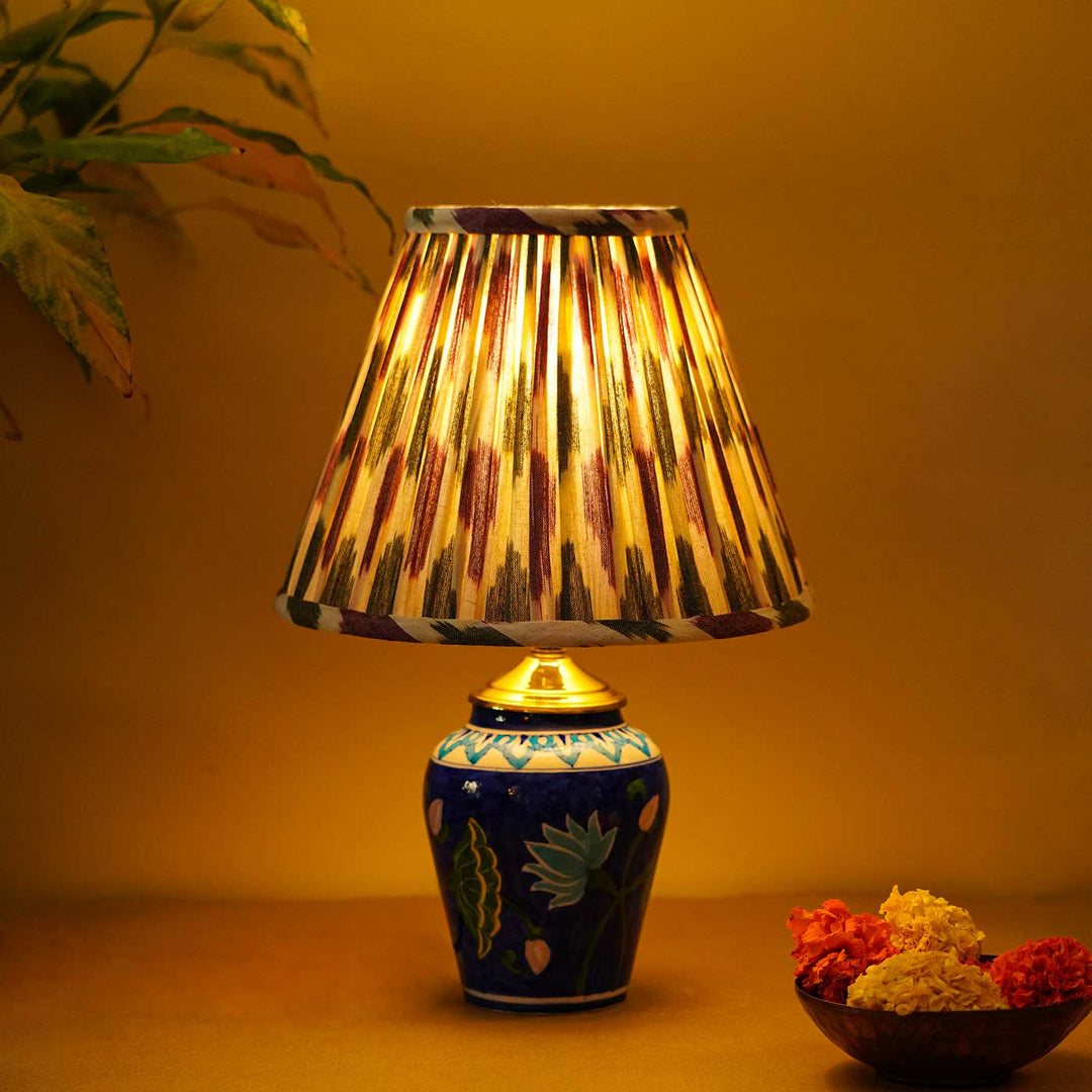 Pink Ikat Pleated Empire Lampshade