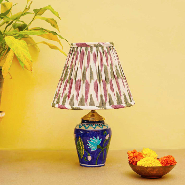 Pink Ikat Pleated Empire Lampshade