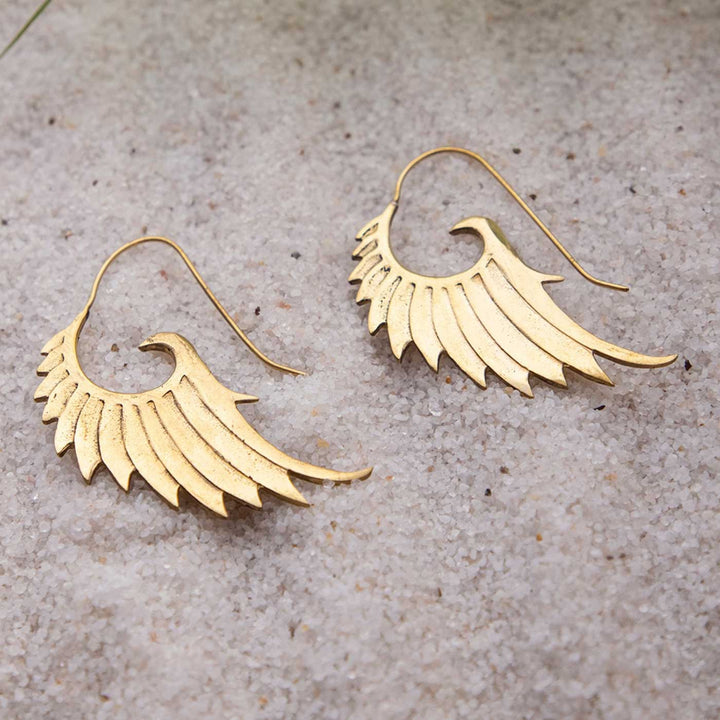 Contemporary Handcrafted Grace Silver/ Gold Plated Brass Earrings