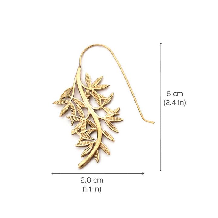 Handcrafted Western Party Wear Gold Plated Brass Earrings