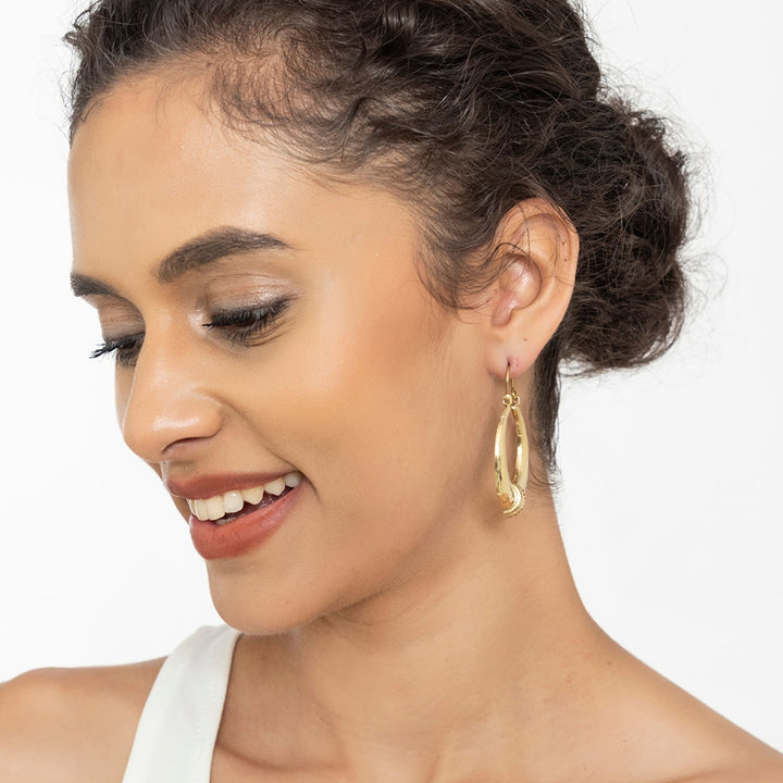 Handcrafted Contemporary Brass Plated Earrings