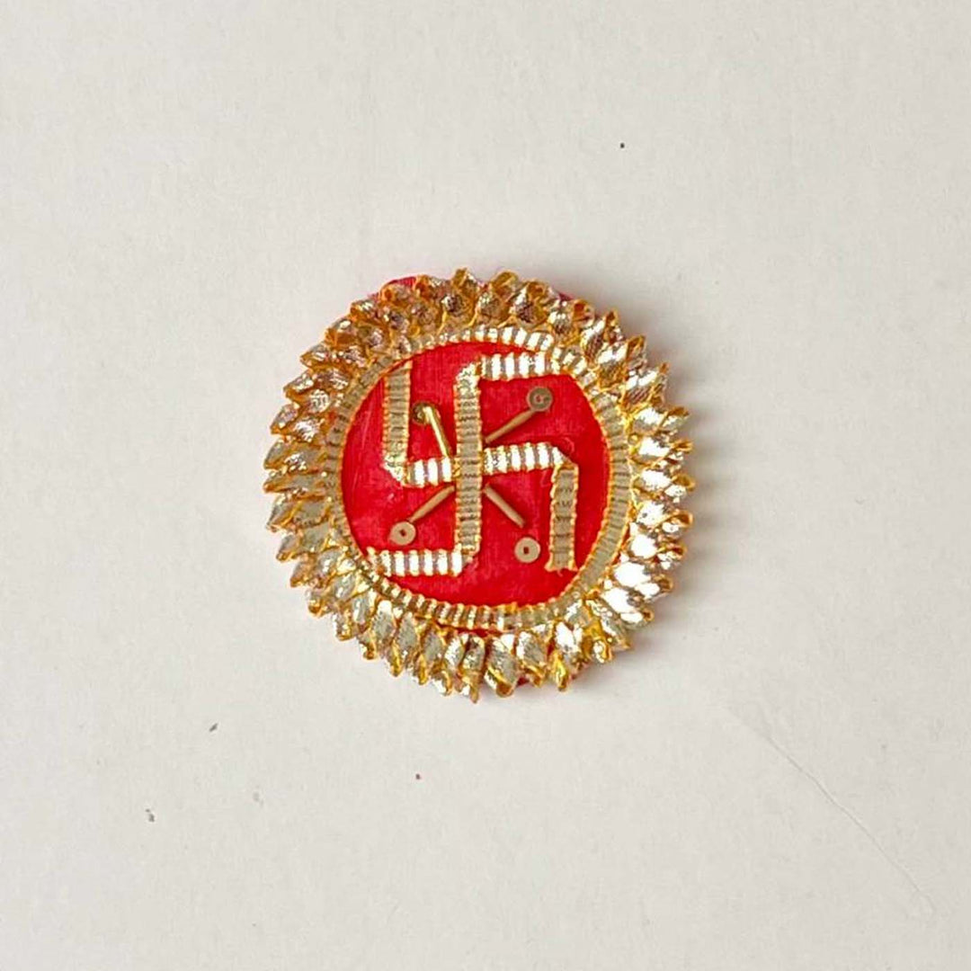 Handmade Gota Patti Swastik Festive Decor