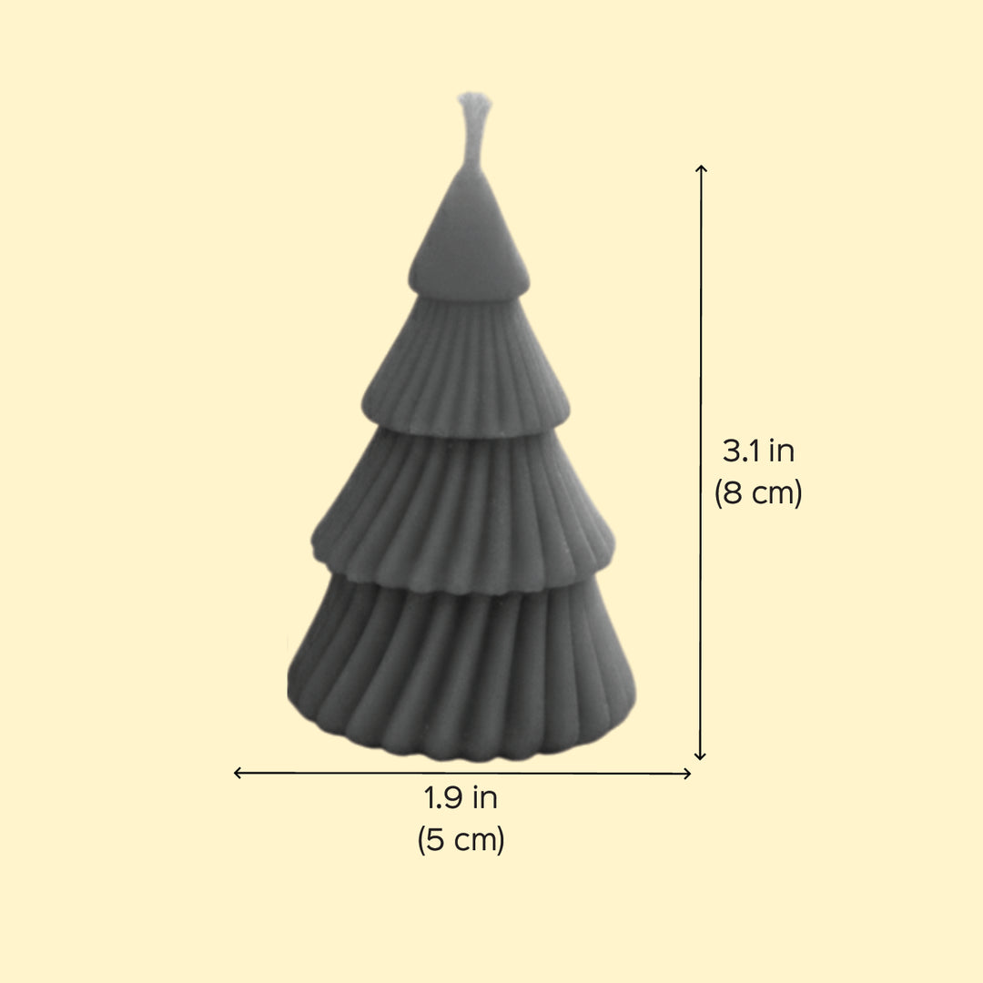 2 Pc | Handmade Tiered Christmas Tree Soy Wax Candles