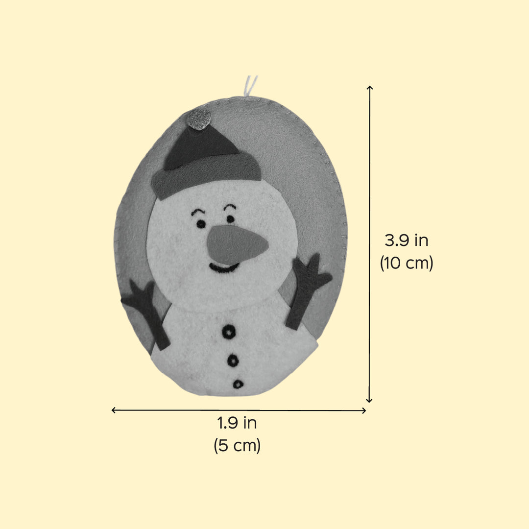 Handmade Snowman Felt Ornament For Christmas Tree Decoration