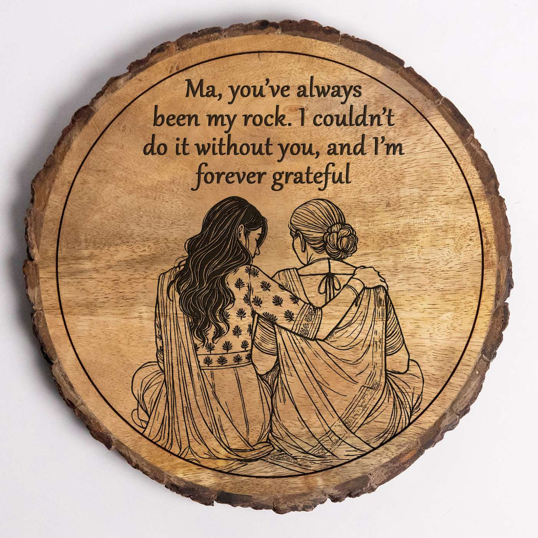 Personalized Hand Carved Engraved Mother In Law Theme Wooden Decorative Plaque