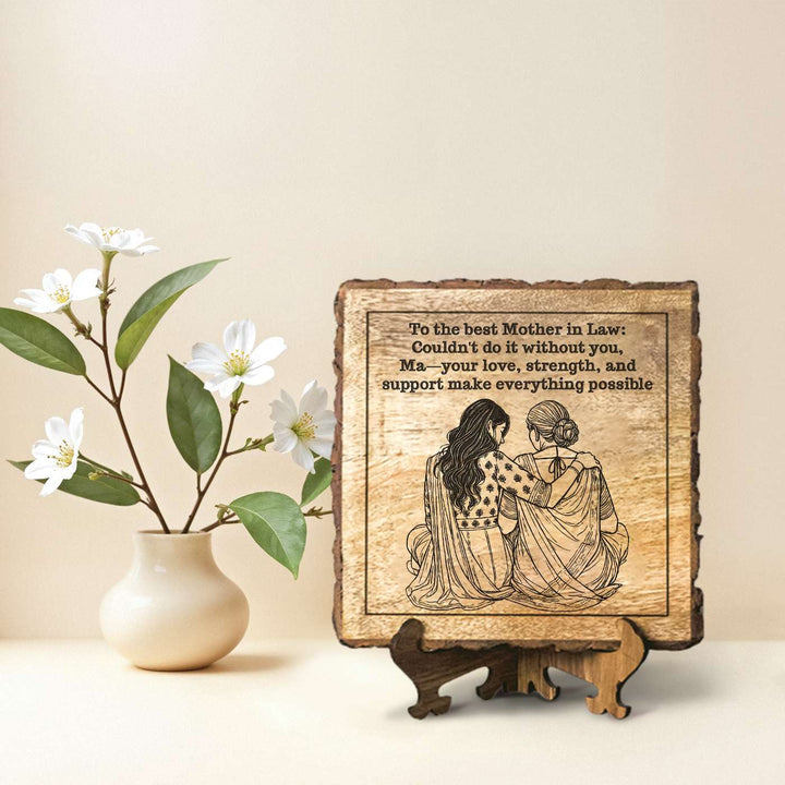 Personalized Hand Carved Engraved Mother In Law Theme Wooden Decorative Plaque