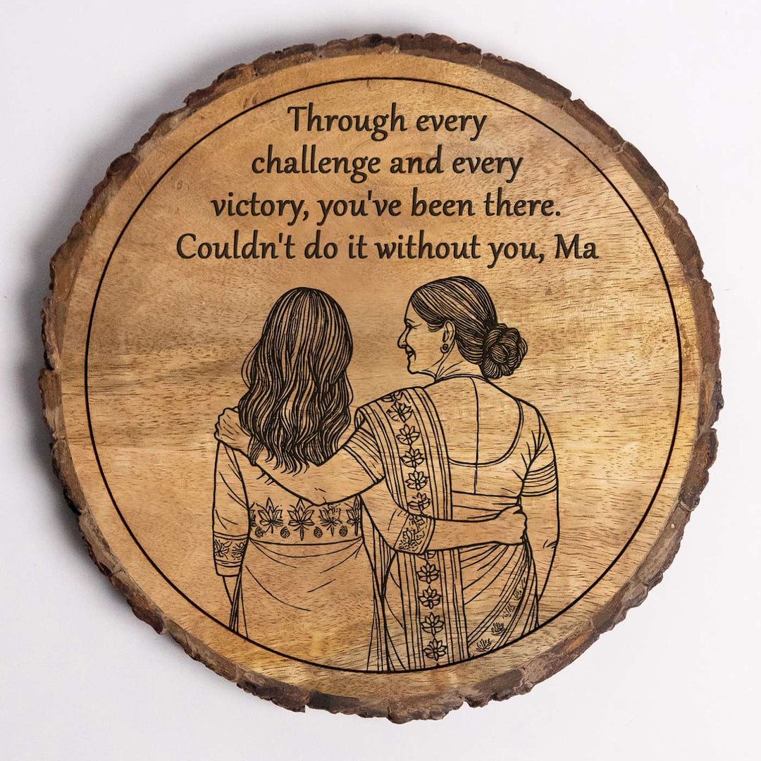Personalized Hand Carved Engraved Mother In Law Theme Wooden Decorative Plaque