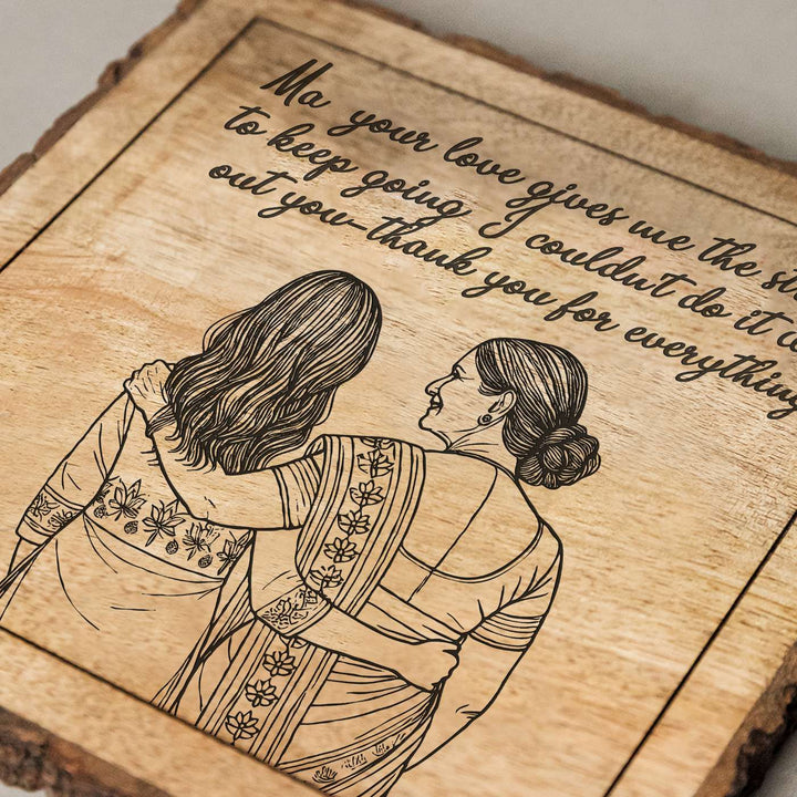 Personalized Hand Carved Engraved Mother In Law Theme Wooden Decorative Plaque