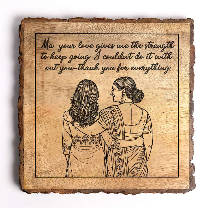 Personalized Hand Carved Engraved Mother In Law Theme Wooden Decorative Plaque