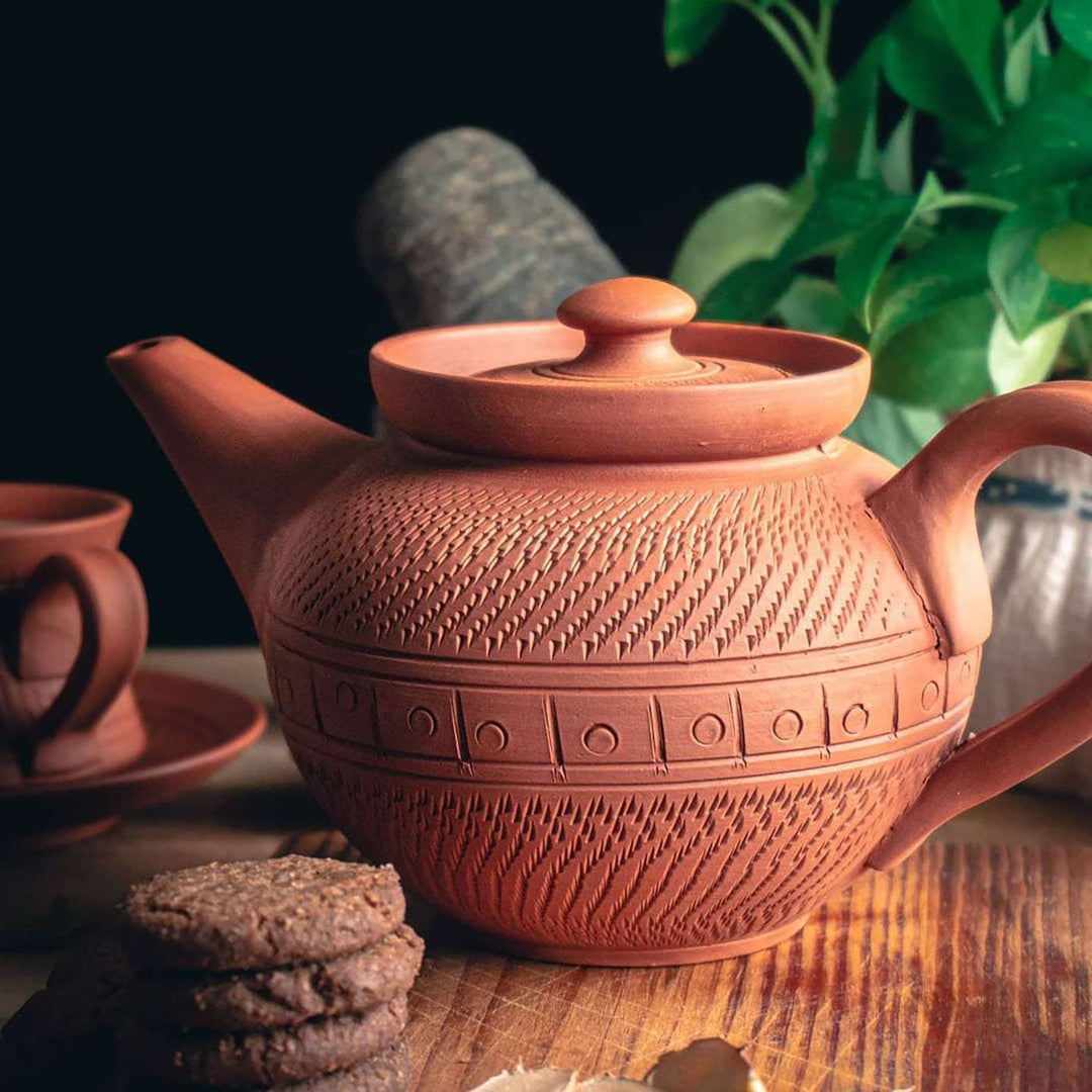 Handmade Elegant Terracotta Kettle