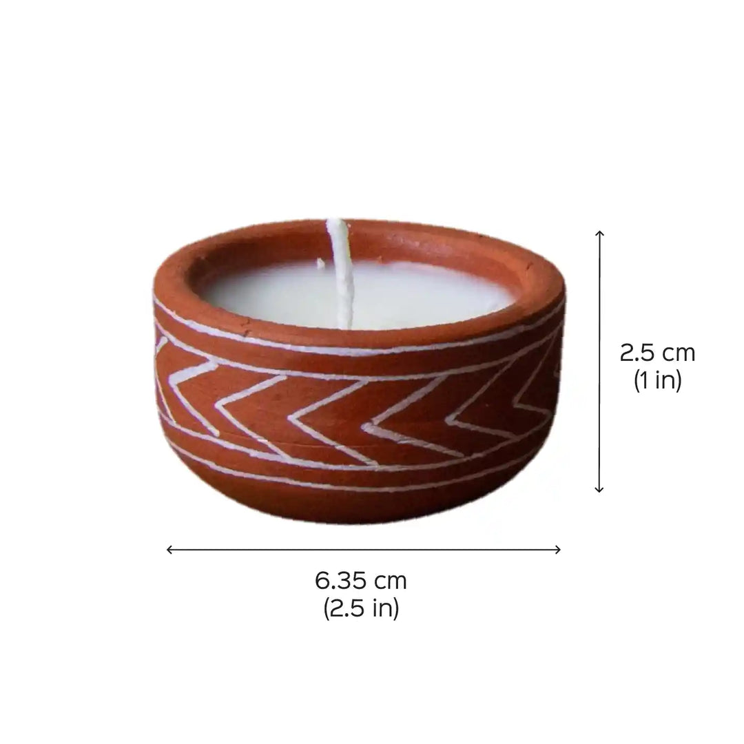 Customized Hand-Painted Arrows Terracotta Soy Wax Candle