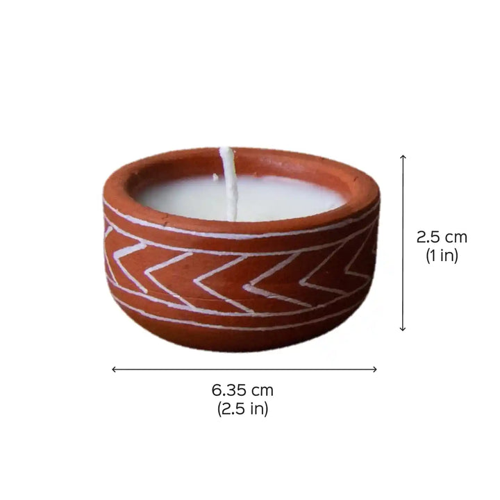 Customized Hand-Painted Arrows Terracotta Soy Wax Candle