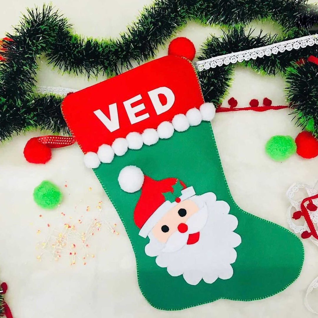 Personalized Santa Felt Stockings For Christmas Decoration