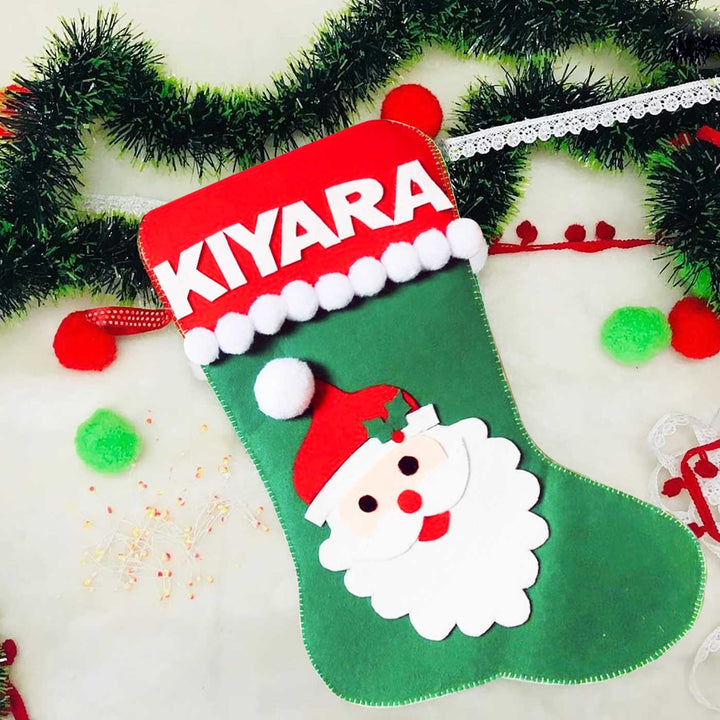 Personalized Santa Felt Stockings For Christmas Decoration
