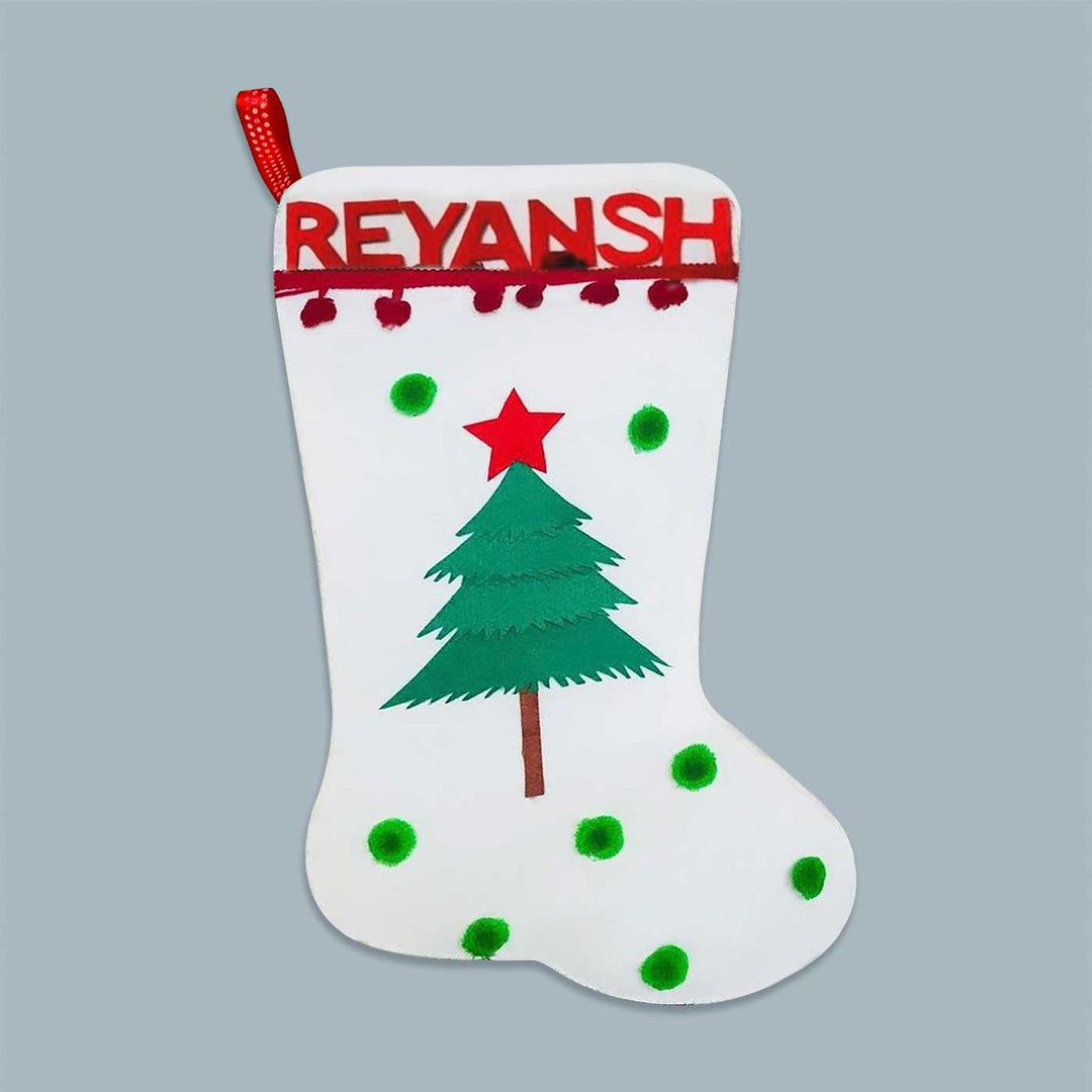 Personalized Mistle Toe Felt Stockings For Christmas Decoration