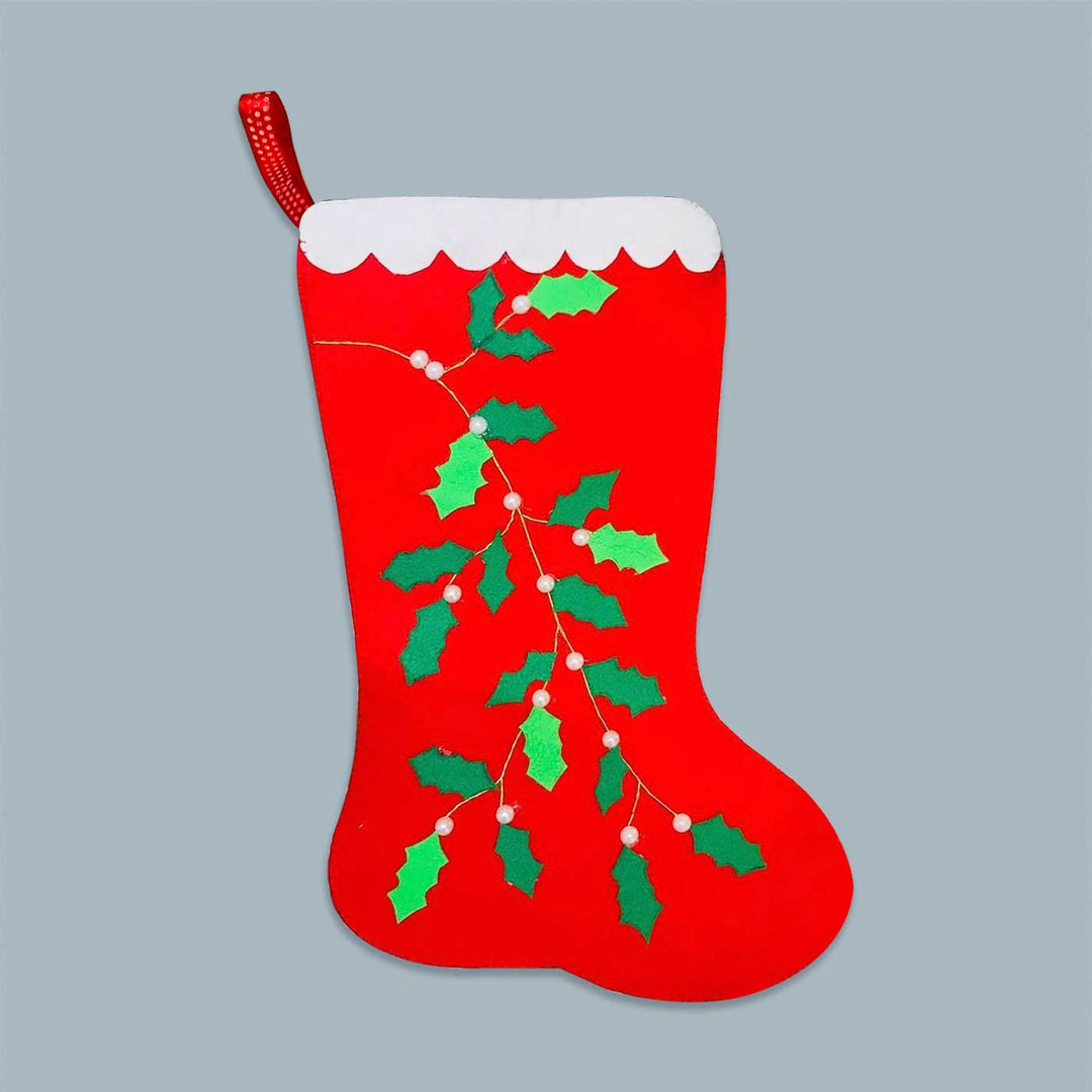 Personalized Mistle Toe Felt Stockings For Christmas Decoration
