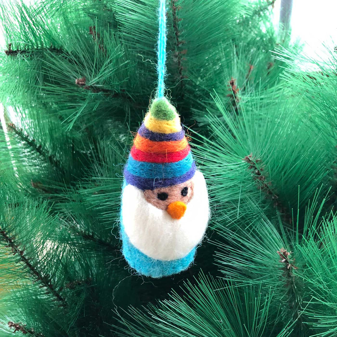 Handmade Santa Felt Ornaments For Christmas Tree Decoration