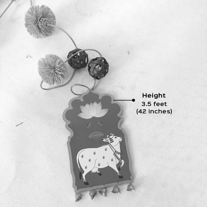 2 Pc | Festive Pichwai Bamboo Hanging with Bells