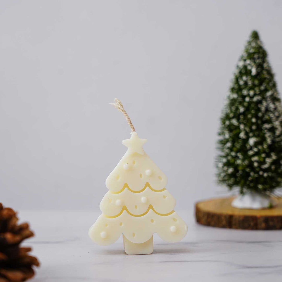 Handmade Christmas Tree Vanilla Scented Soy Wax Candles | Secret Santa Gift Ideas | Set Of 3