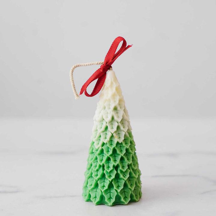 Handmade Xmas Tree Lavender Scented Soy Wax Candles For Christmas Decoration | Set Of 2