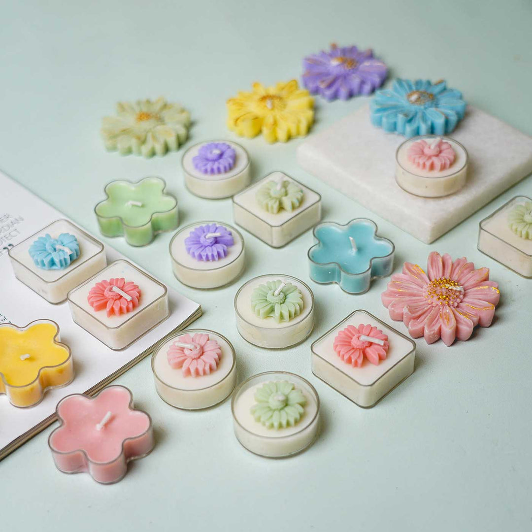 Festive Tealight Soy Wax Candles I Set of 6