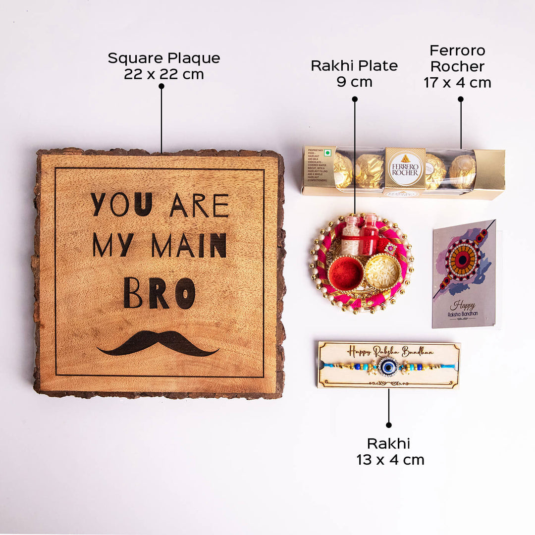You Are My Main Bro Wooden Plaque 1 - Size and Item Dimensions