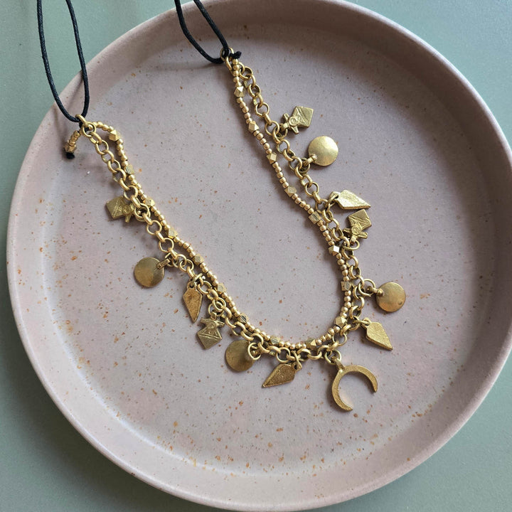 Handmade Tijil Adjustable Brass Necklace