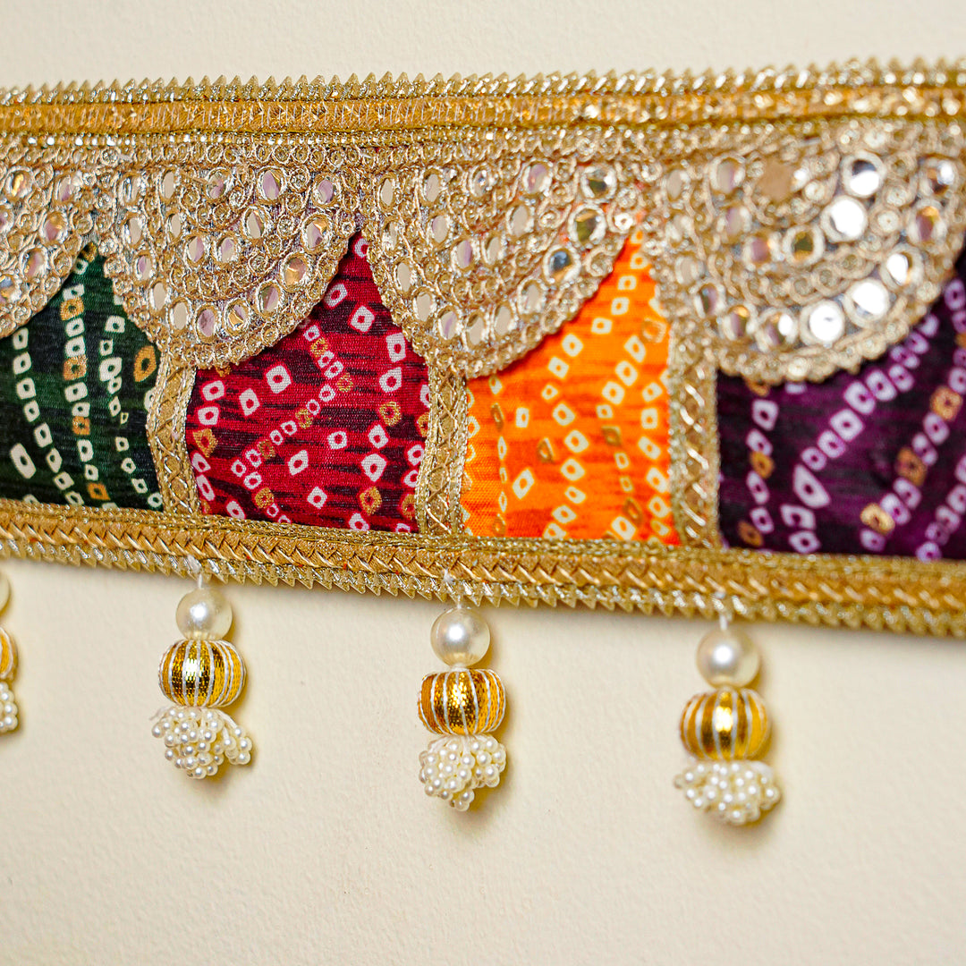 40 Inch | Handmade Beaded Bandhani Designer Toran