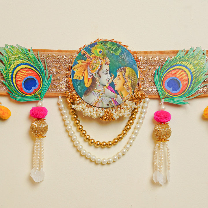38 In | Handmade Decorative Radha Krishna & Pichwai Toran