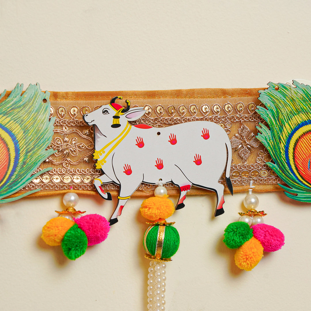 38 In | Handmade Decorative Radha Krishna & Pichwai Toran