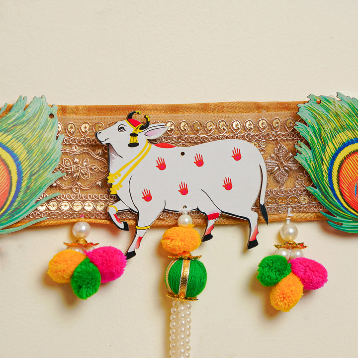 38 In | Handmade Decorative Radha Krishna & Pichwai Toran