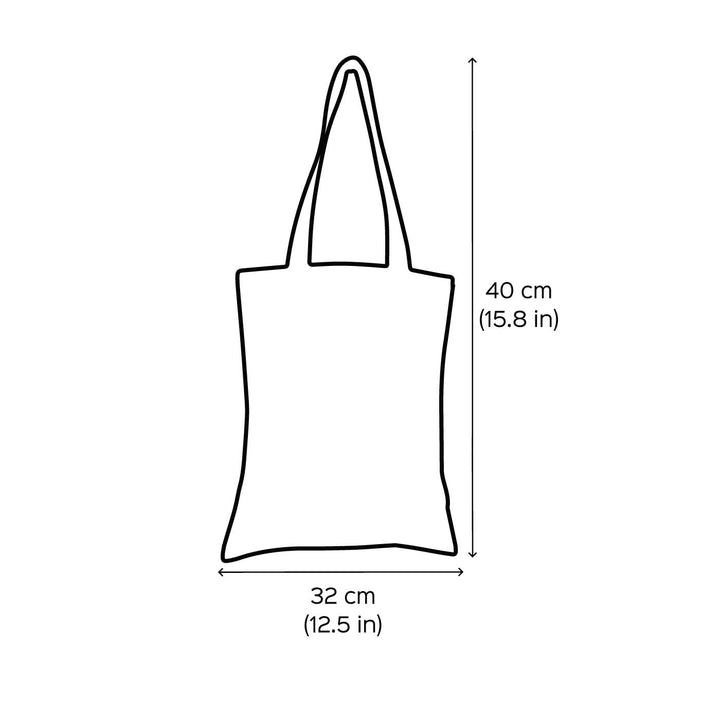 Hand-Painted Kalighat Cats Design Canvas Tote Bag