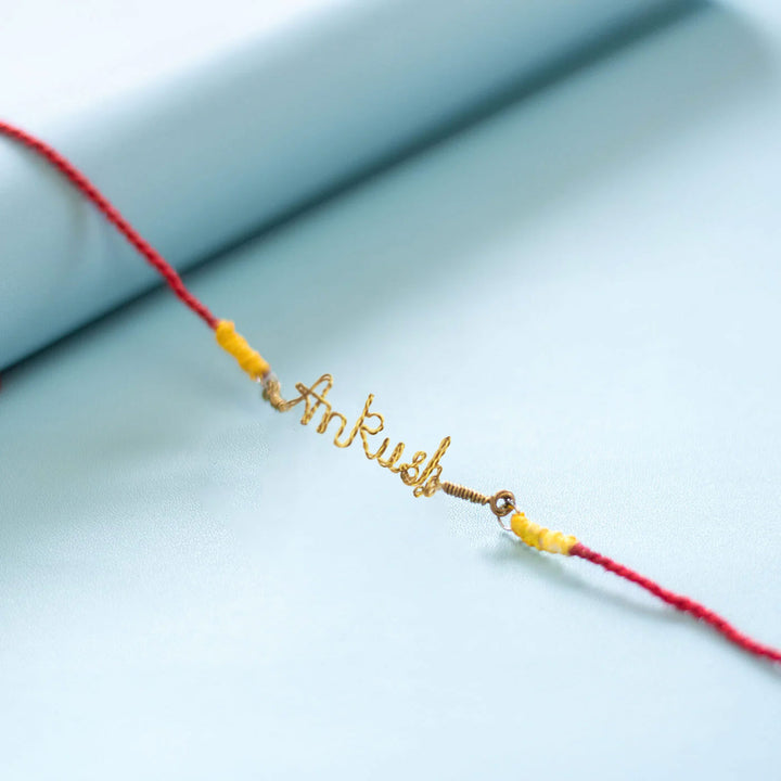 Personalized Rakhi English - Front View