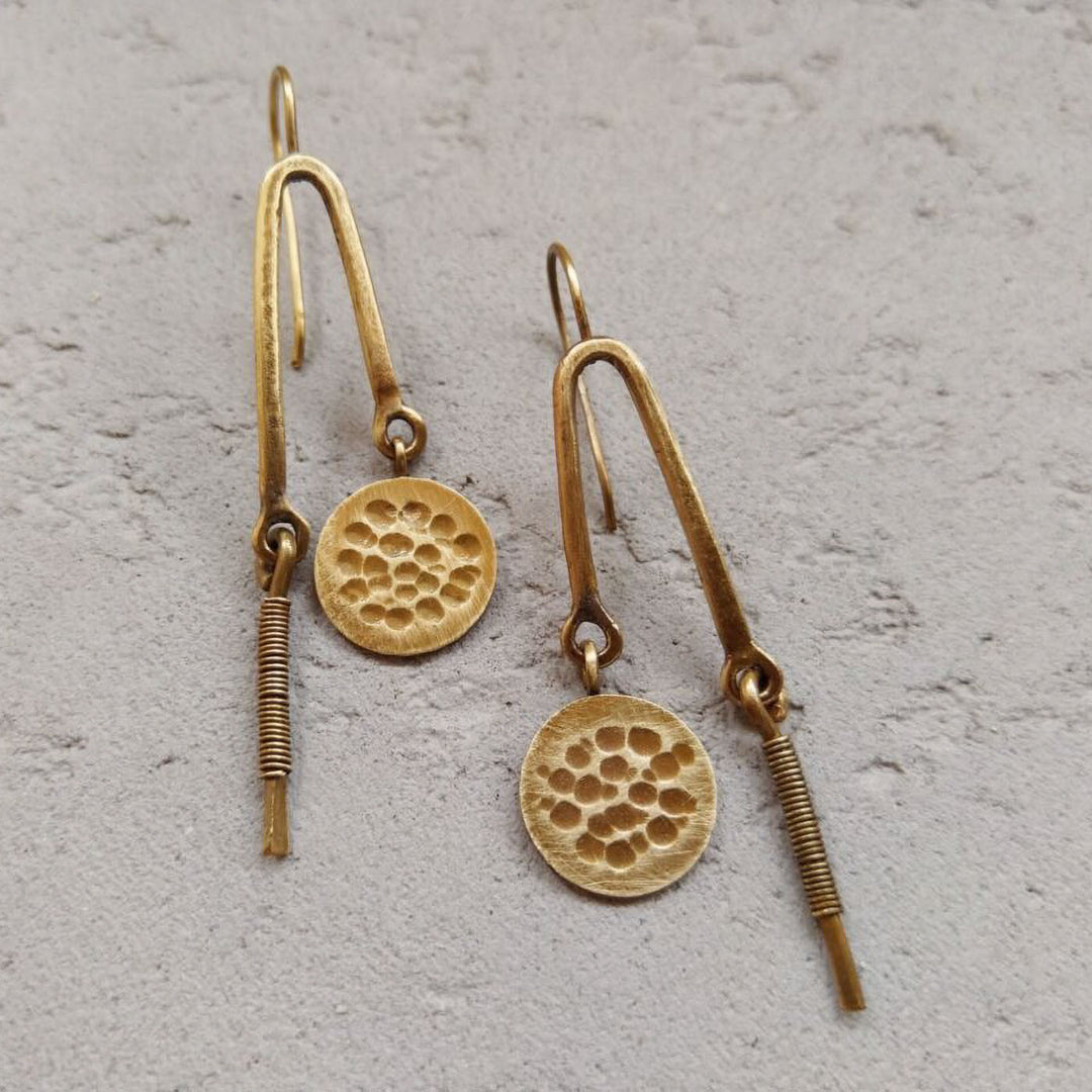 Contemporary U Shaped Hanging Earrings