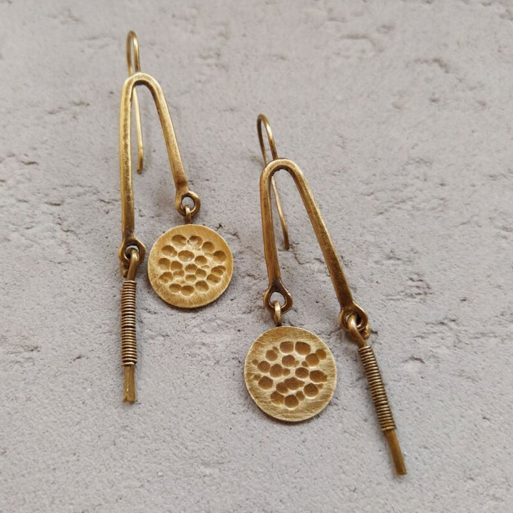 Contemporary U Shaped Hanging Earrings