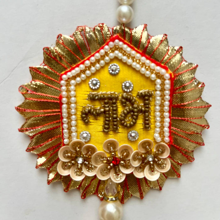 2 Pc | Handmade Zardozi Beaded And Sequin Shubhlabh Silk Hanging