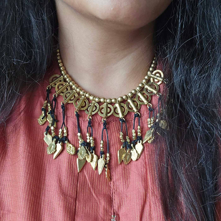 Handmade Vibha Adjustable Brass Necklace