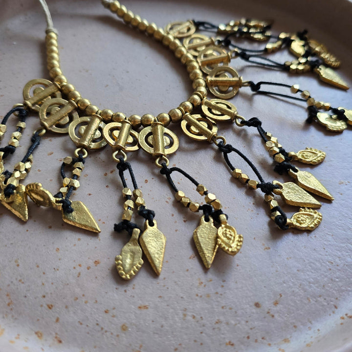 Handmade Vibha Adjustable Brass Necklace